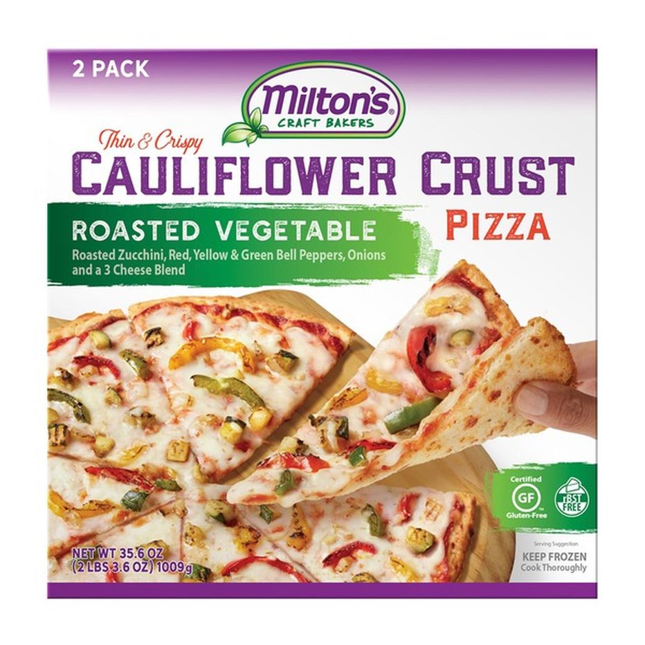 Milton s Craft Bakers Roasted Vegetable Thin Crispy Cauliflower Crust 
