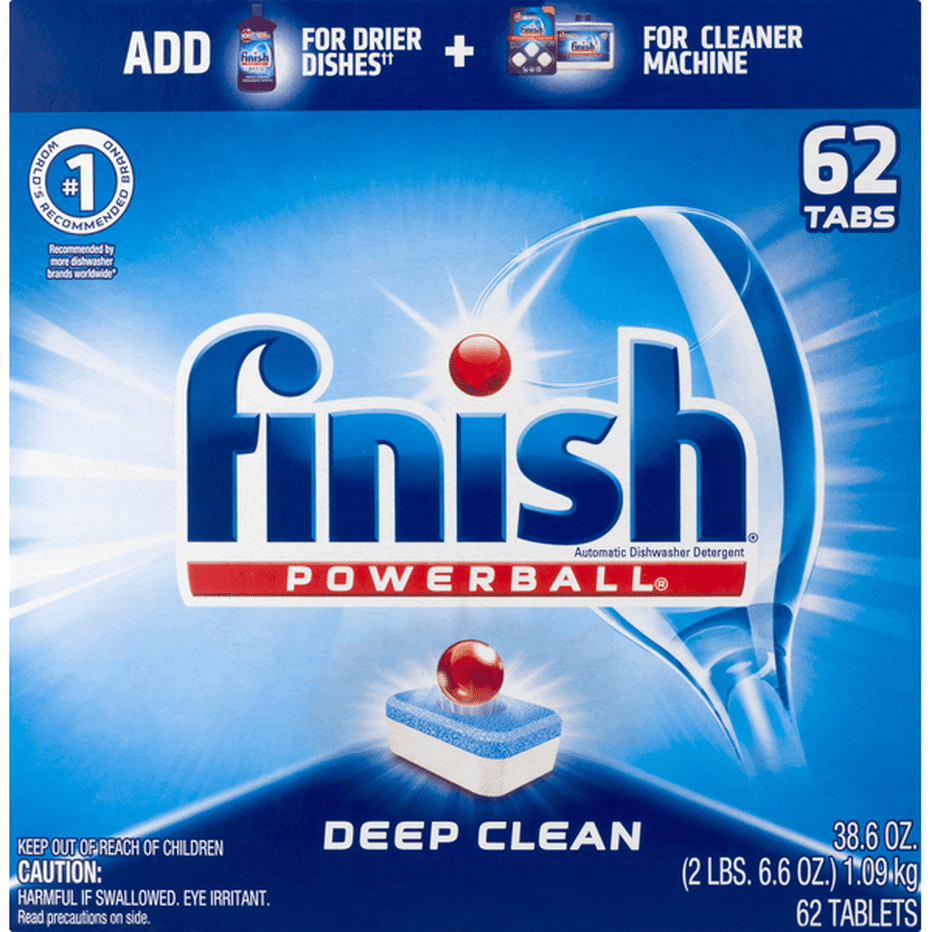 Finish Automatic Dishwasher Detergent, Deep Clean, Tablets