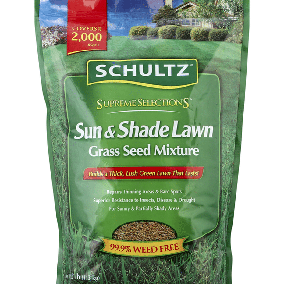 Schultz Grass Seed Mixture, Sun & Shade Lawn (3 lb) Delivery or Pickup Near Me Instacart